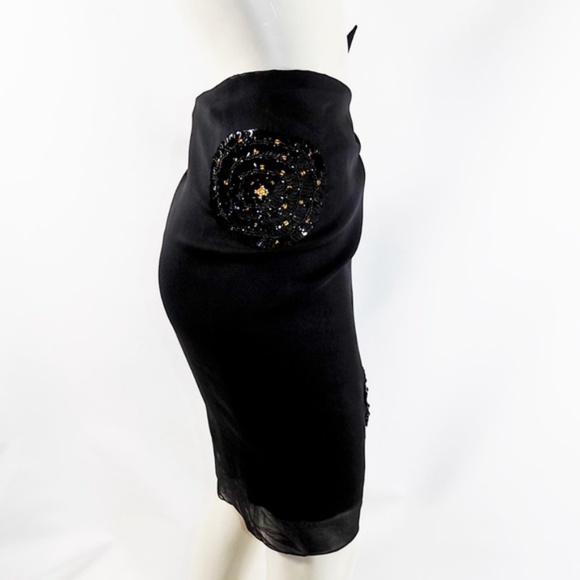 Pamela Dennis New York Couture Silk Beaded Skirt - Picture 5 of 7